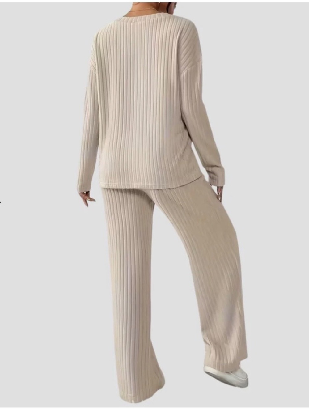 LEO ROSI | Women's Blue Long Sleeve Ribbed Knit Lounge Set Sz XL - Picture 2 of 4